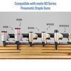 meite 21 Gauge Upholstery Staples, 1/2-Inch Crown with 1/4-Inch Length Galvanized Heavy Duty Staples for Staple Guns MT8016, MT8016S, and MT8016SLN (10,000 Counts)