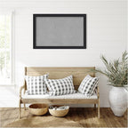 Amanti Art Black Framed Magnetic Board 23x35 Large Vision Board for use with Magnets, 100% Metal Sheet to Display Items as Office Decor or for Home Organization in mudroom, Kitchen or Kids Room