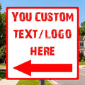 Custom Square Directional Signs - 8 * 8 inches - Corporate logos/warning text, for indoor and outdoor use