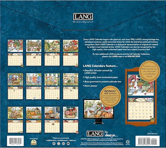 Lang, Heart and Home by Susan Winget 2025 Wall Calendar