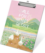 APIILVPQ Silly Goose Clipboard，Bible Verse Clipboards with Low Profile Clip for Office School Use, Christian Wooden Clip Boards for Nurses Teachers Students - B05