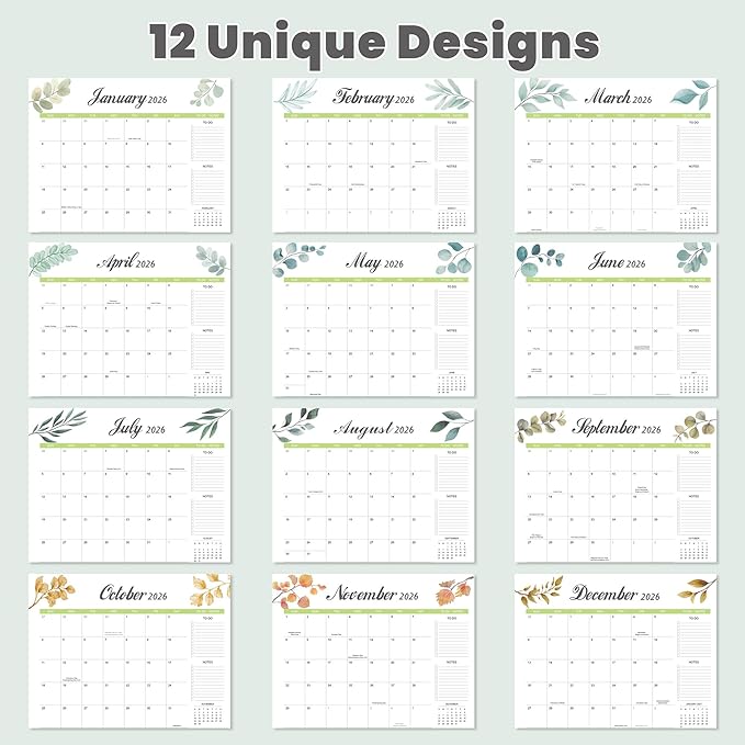 Desk Calendar 2026-2027 with Desk Mat – 17" x 12" Large Desk Pad Calendar Runs from January 2026 to June 2027, Office Supplies Desktop Monthly Calendar for Home & Office