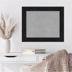 Amanti Art Black Framed Magnetic Board 21x25 Small Vision Board for use with Magnets, 100% Metal Sheet to Display Items as Office Decor or for Home Organization in mudroom, Kitchen or Kids Room