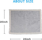 MINJIATEX Couch arm Covers,Non-Slip lace Sofa arm Covers Set of 2 Washable Sofa armrests Covers for Living Room Recliner Chair arm Cover Protectors for Leather Sofa armrest slipcover (GYDF-Grey)
