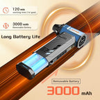 X301 Electric Air Duster-250000RPM Super Power-Air Duster, Replaceable Battery,Long Life-Snow Blower, 3-Gear Adjustable,4 nozzles for Computer, Keyboard, Outdoors and Car Cleaning.(1*Battery)
