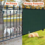 iCover 4x50ft Privacy Screen Fence, Outdoor Fencing Panels, Garden Windscreen Mesh Shade Sail Net Barrier, Include Reinforced Bindings and Brass Grommets Cable Zip Ties, Green