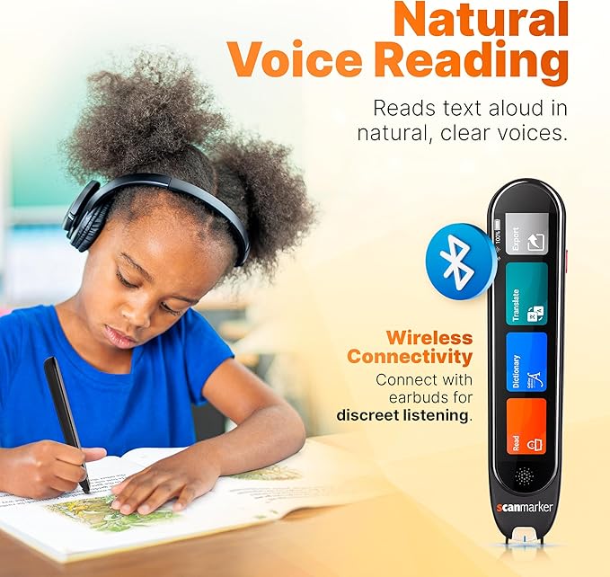 Scanmarker Pro | Translation Pen & Reading Pen for Kids & Adults | Assistive Tool & Language Translator Device for Dyslexia, Reading Support & Language Learners | Translator Pen for 100 Languages