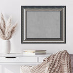 Amanti Art Silver Framed Magnetic Board 22x26 Small Vision Board for use with Magnets, 100% Metal Sheet to Display Items as Office Decor or for Home Organization in mudroom, Kitchen or Kids Room