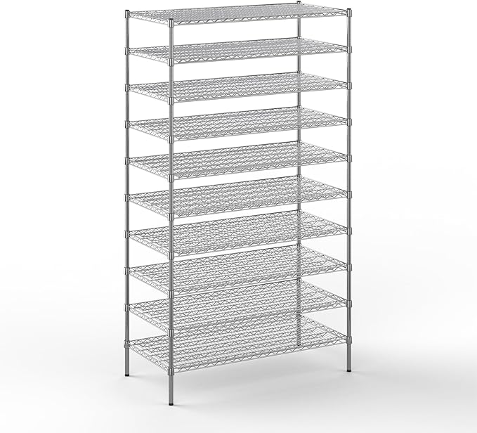 Regal Altair 24" Deep x 48" Wide x 86" Height Wire Shelving Kit | 10-Tier | NSF Commercial Storage Rack Unit