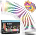 200 Colors Gel Pen Refills, Glitter Neon Gel Ink Pens Refills,Replace Cartridges for Gel Pens Set,9 Color Type for Adult Coloring Books Drawing Doodling Crafts Scrapbooking Journaling,No Repeats