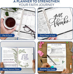 Christian Planner 2026 Daily Planner - Faith Based Monthly and Weekly Planner, Vision Board, and Habit Tracker - 2026 Calendar, Personal Organizer and Devotional Journal (Spiral, Cobalt Blue)