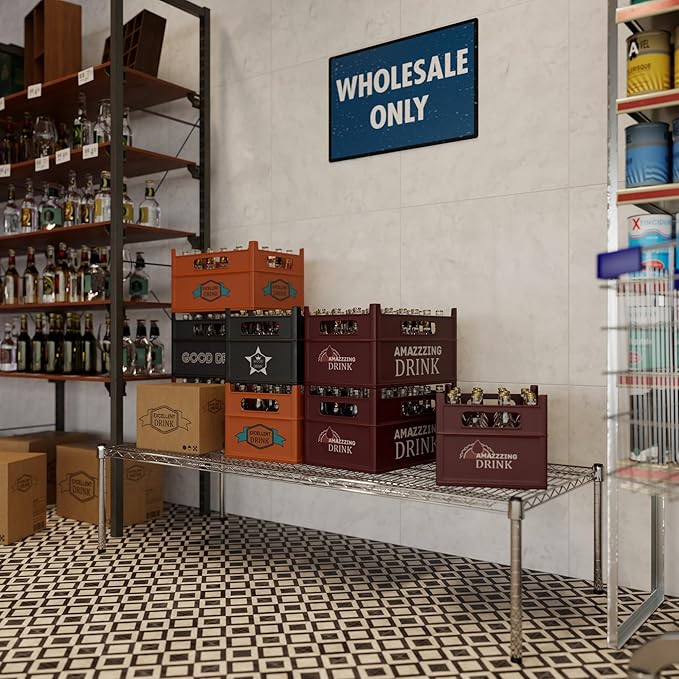 Regal Altair 24" Deep x 60" Wide x 14" Height Wire Shelving Kit | 1-Tier | NSF Commercial Storage Rack Unit
