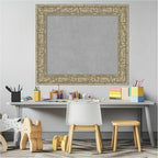 Amanti Art Silver Framed Magnetic Board 27x31 Medium Vision Board for use with Magnets, 100% Metal Sheet to Display Items as Office Decor or for Home Organization in mudroom, Kitchen or Kids Room