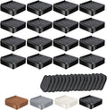 shouwuhho Furniture Risers, 16 Pack Bed Risers with Non-Slip Grip and Heavy Duty Support, 1 Inch 2 Inch 3 Inch 4 Inch Height Lift for Couch, Sofa, Table, Desk, Chair, Refrigerator - Black, 1 Inch