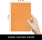 PAPERAGE Blank Journal Notebook, (Marigold), 160 Pages, Medium 5.6 in x 8 in - 100 GSM Thick Paper – Hardcover Journaling Notebook for Work, School, Note Taking or Sketching