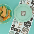 Large Name Labels for Kids (33) - Custom Stickers for Daycare and School Supplies - Durable, Waterproof Stickers for Water Bottles, Lunch Boxes, and More with Unique Designs - Dog
