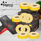 Perco Red Reverse Print on Yellow Sale Price Labels for Monarch 1110 16 Rolls with 1 Free Ink Roller