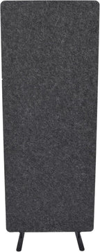 Stand Up Desk Store ReFocus Raw Freestanding Acoustic Desk Divider Privacy Panel to Reduce Noise and Visual Distractions (Anthracite Gray, 23.6" x 62")