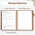 SUNEE 2026 Planner 8.5" x 11" – Dated Productivity Planner for Time Management - Daily,Weekly & Monthly Planner to Achieve Goals - Planner 2026 dated from January 2026 – December 2026,Brown