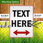 Custom Arrow,Custom Directional Sign, Two Way Arrow,36x48 Inches, Reflective, Rust Free DiBound, Fade Resistant, Made in USA by My Sign Center