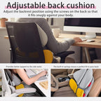 Rechteckig Lumbar Support Pillow for Office Chair, Office Home Must Haves, Back Support for Car, Back Cushion, Back Support Pillow for Chair, Height Adjustable, Dynamic Tracking of Back Movement
