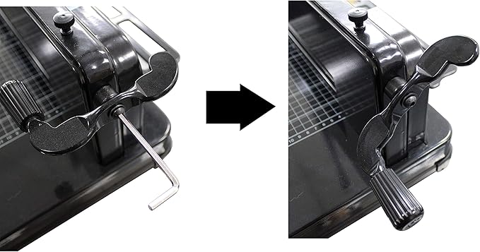 TEXALAN Heavy Duty Guillotine Paper Cutter - 400 Sheets Capacity, A4 12" Stack Paper Trimmer, Steel Base, Black