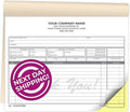 Custom 8.5" x 7" Carbonless NCR Books in 2-Part Duplicate Invoices, Receipts, Work Orders, Sales Orders, Purchase Orders, Estimates, Quote Forms with Your Company/Business Name (100 Sets)