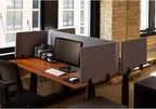 ReFocus™ Raw Clamp-On Acoustic Desk Divider – Reduce Noise and Visual Distractions with This Lightweight Desk Mounted Privacy Panel (Castle Gray, 47.25" x 16", 23.6" x 16", & 23.6" x 16")