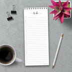 321Done Skinny to Do List Notepad, 3.7x8.5 Spiral - Made in USA, Undated Daily Checklist, Simple Stylish to-Dos Memo Pad for Planning, Tasks, Appointments, Reminders for Home, Office - 50 Sheets
