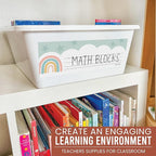 Desk Name Tags for Classroom -25 Student Name Plates for Classroom Kindergarten, Preschool, 1st, 2nd & 3rd Grade, 9x3 Teacher Nameplates for Student Desks & Cubbies, Boho Nametags
