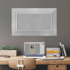 Amanti Art Silver Framed Magnetic Board 19x31 Small Vision Board for use with Magnets, 100% Metal Sheet to Display Items as Office Decor or for Home Organization in mudroom, Kitchen or Kids Room
