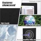 Large Cork Board 36" x 24", 6 Pack Felt Wall Tiles with 30 Pcs Pushpins, Bulletin Board with Removable Self-Adhesive Strips, Pin Boards Cork Boards for Walls Office Home Classroom Decor-Black