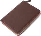 Full Grain Leather Family Passport Holder for 4 Passports - RFID Passport Holder and Travel Document Organizer - Large Leather Travel Wallet for Families - Brown