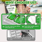 1 Pack Visitor Badges with Carbon Copy Visitor Stickers Letter Size Visitor Log Book Protecting Privacy Pages Register Book Business Guest Name tag for School Clinics Church-225 Badges 30 Memo Pages