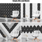 Sonicism 20 Pack X-Lined Acoustic Panels with Self-adhesive, 12"X12"X 0.4" Sound Proof Foam Panels, High Density Decorative Sound panels, Soundproof Wall Panels for Home Office (WhiteBase+BlackFace)