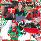 TaoBary 160 Pcs Stationery Paper Set 50 Double Sided Stationery Papers with 50 Matching Envelopes and 60 Round Dot Sticker, 10 Design(Christmas Candy,5.5 x 8.25 Inch)