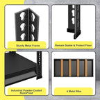 SDXYSTCE 48" W Garage Storage Shelves Heavy Duty, 3000LBS Loads Adjustable Garage Shelving, 5-Tier Metal Shelving Units and Storage Racks, Industrial Utility Shelf,48" Wx24 Dx78 H, Black