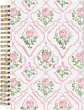 BitKan Pink Rose Floral Spiral Notebook, Preppy Floral Girly Aesthetic Journal, Pink Flower Journal for Women, Grandmillennial Flower Notebook 5.5x8.3 Inch-376