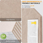 Fwpelt 15'' Large Hexagon Cork-Bulletin Board Tiles Adhesive Frameless 10 Pack 15 x 13 inch Hex Pin Corkboard Prayer Vision Cork Board for Office-Wall Decor, Hexagonal Tack Pinboard with 30 Push Pins