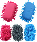 Biaungdo 5 Pack Washable Whiteboard Eraser, Microfiber Shag Dry Eraser for Classroom Teacher Supplies, Office, Home(Grey, Blue, Pink)