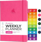Clever Fox Planner Large – Undated Weekly & Monthly Planner for Productivity, Time Management & Goals – Organizer Journal – 7x10” (Hot Pink)