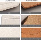 Lightomorrow Large Bulletin Board - 60 x 36 Inches, Decorative Felt Pin Board for Wall - 5' x 3' Foldable Photo Display Board with Self-Adhesive Tape, Includes 20 Push Pins -Oatmeal