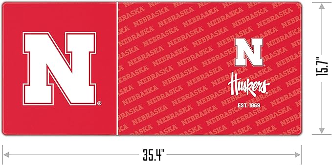 YouTheFan NCAA Nebraska Cornhuskers Logo Series Desk Pad