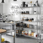 Regal Altair 14" Deep x 48" Wide x 74" Height Wire Shelving Kit | 5-Tier | NSF Commercial Storage Rack Unit