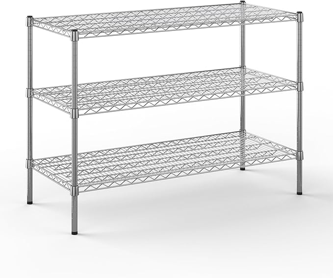 Regal Altair 21" Deep x 48" Wide x 34" Height Wire Shelving Kit | 3-Tier | NSF Commercial Storage Rack Unit