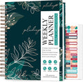 PLANBERRY Large Hourly Schedule Planner Premium – Undated Organizer for Productivity, Time Management & Budget, 8x10.4″ (Green Pastures)