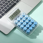 Mr. Pen- Mechanical Switch Calculator, 10 Digits, Blue, Transparent Body, Large LCD Display, Big Buttons, Desktop, Cute, Aesthetic