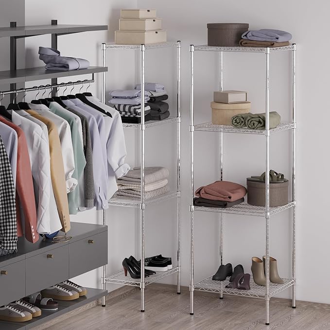 Regal Altair 21" Deep x 24" Wide x 74" Height Wire Shelving Kit | 4-Tier | NSF Commercial Storage Rack Unit