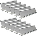 10 Pack 2" x 8" Aluminum Desk Name Plate Holder, Office Name Plate Holder for Desks, Desk Sign Holder for Office Conference, Meeting Room or Other Business Event (Silver)