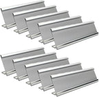 10 Pack 2" x 8" Aluminum Desk Name Plate Holder, Office Name Plate Holder for Desks, Desk Sign Holder for Office Conference, Meeting Room or Other Business Event (Silver)